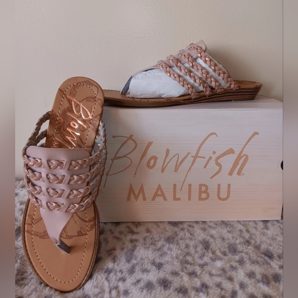Blowfish Malibu Shoes - Blowfish Malibu Beeman style sandals. Lotuspisa and rose gold color. Size 9 M.
